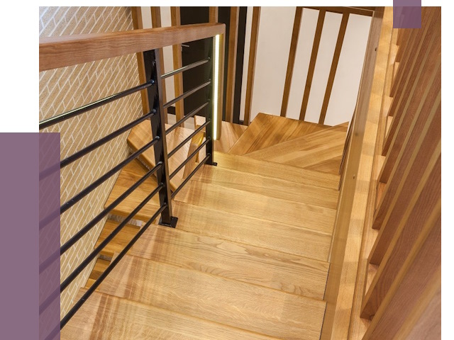 Лестницы из ясеня в Таганроге под ключ от 9977 руб. 