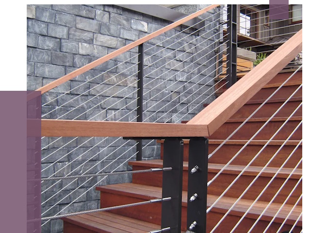 Тросовые перила под ключ в Таганроге от 7738 руб.