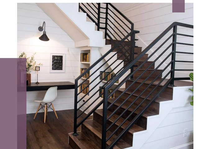 Перила для лестницы в доме в Таганроге от 7381 руб. — ПРОЛЁТ-Тгн