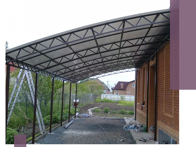 Профессиональный монтаж навесов под ключ в Таганроге