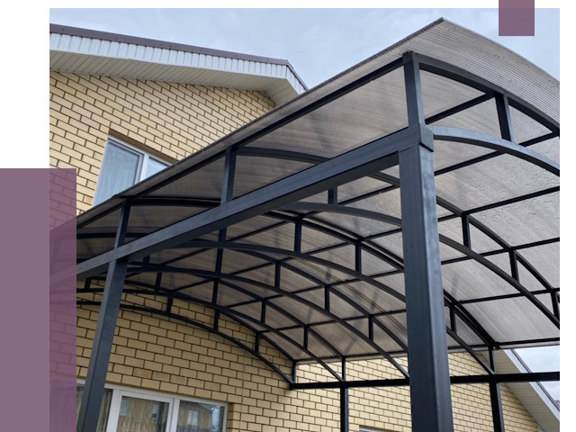 Монтаж козырьков в Таганроге от 11454 руб. | ПРОЛЁТ-Тгн