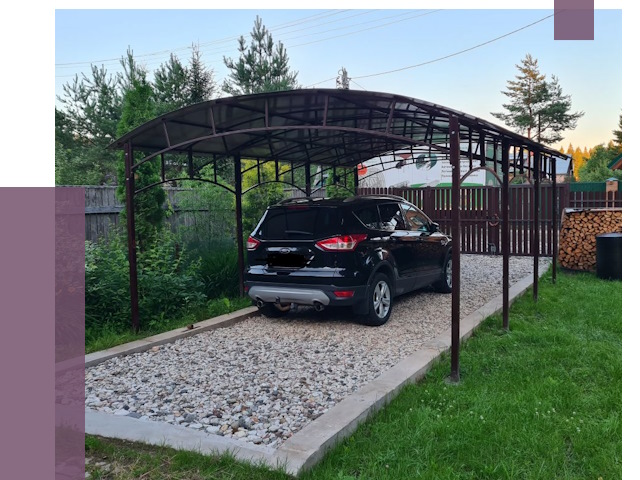 Навесы для автомобиля в Таганроге от 13083 руб.  | ПРОЛЁТ-Тгн