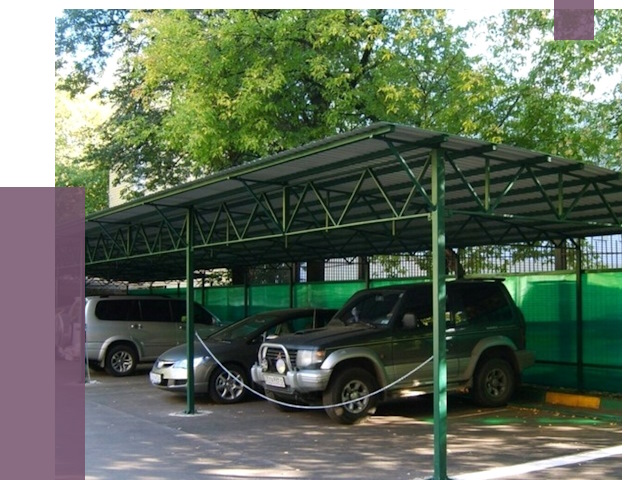 Навесы для парковки в Таганроге от 79921 руб. заказать | ПРОЛЁТ-Тгн