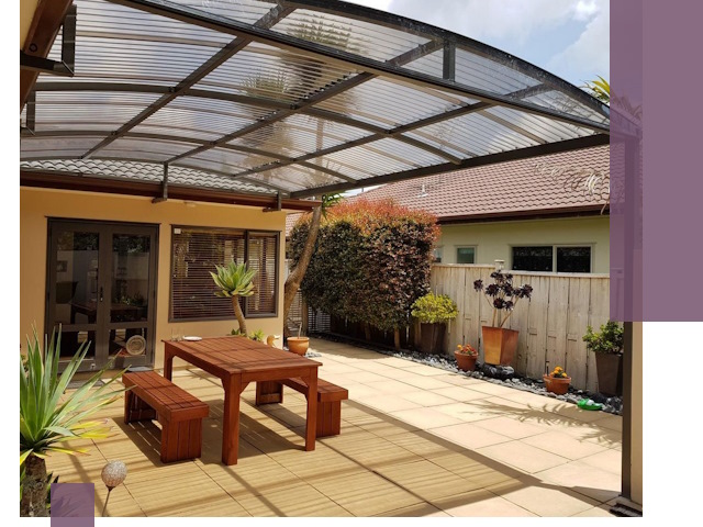 Навесы во двор под ключ в Таганроге — изготовление и монтаж