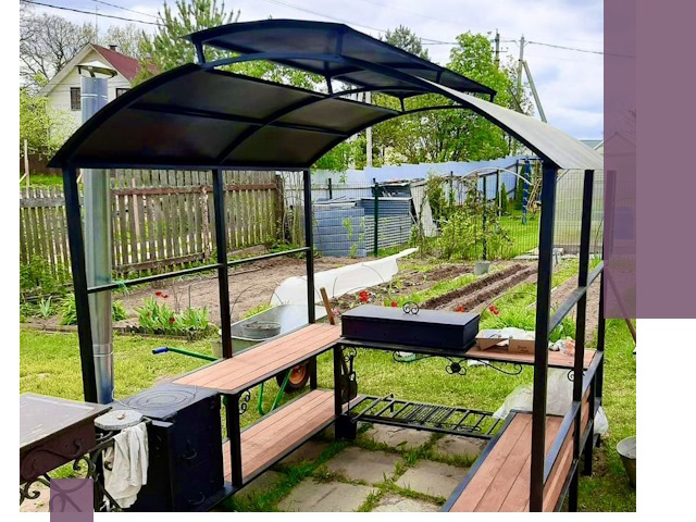 Навесы для барбекю в Таганроге: изготовление, монтаж и демонтаж