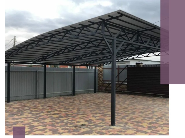 Металлические навесы под ключ в Таганроге — изготовление и монтаж