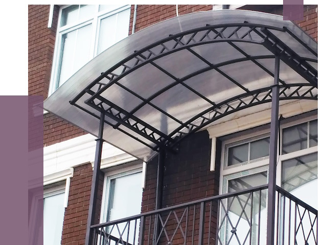 Козырьки над балконом в Таганроге от 8603 руб. | ПРОЛЁТ-Тгн