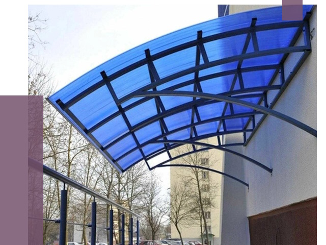 Козырьки из поликарбоната в Таганроге от 4276 руб. под ключ | ПРОЛЁТ-Тгн