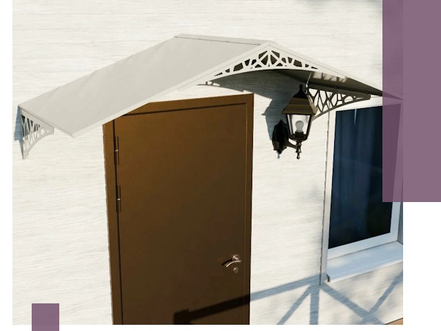 Металлические козырьки на входы и террасы в Таганроге