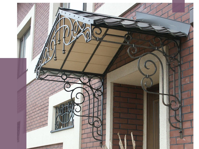 Двускатные козырьки в Таганроге под ключ от 12726 руб.